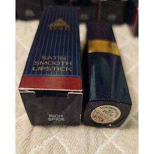 2 Vintage Avon Satin Smooth Lipstick .13oz- Rich Spice